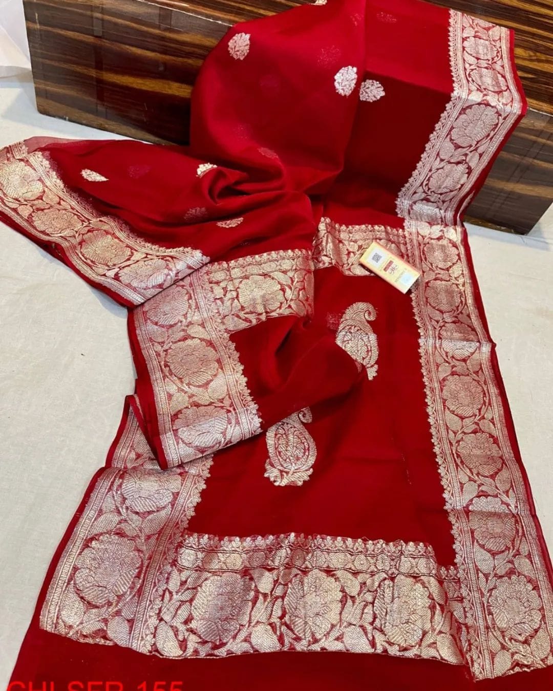 Pure Handloom Banarasi Georgette Chiffon Sarees