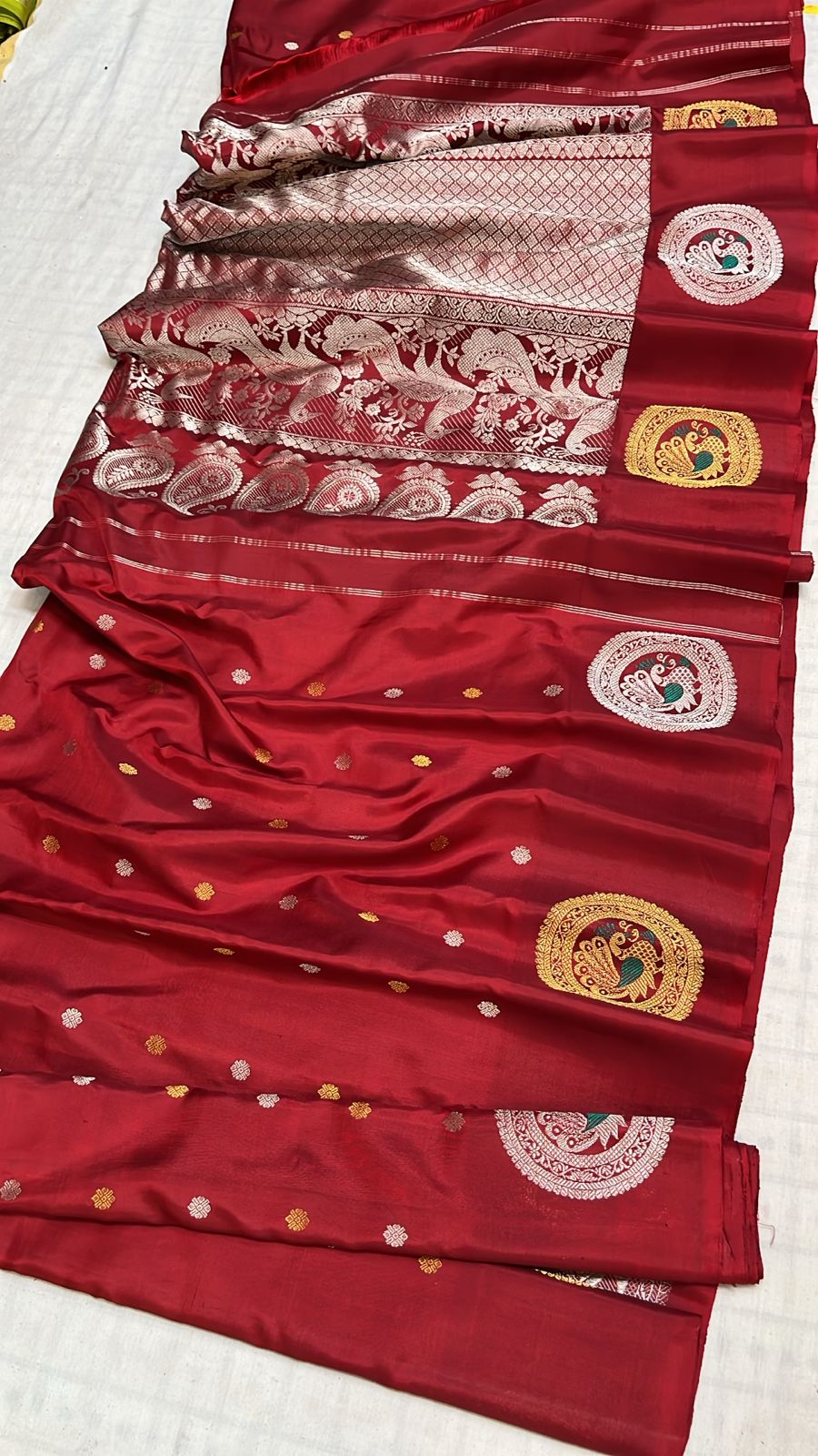 Pure silk handloom gadhwal saree