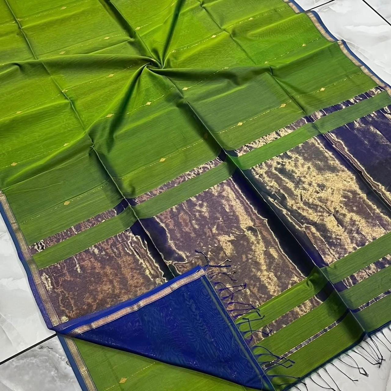 Pure maheshwari silk saree handloom with small jari border and tissue pallu all over saree diomond butta